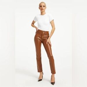 GOOD AMERICAN Good Classic Faux Leather Pants Size 8 / 29